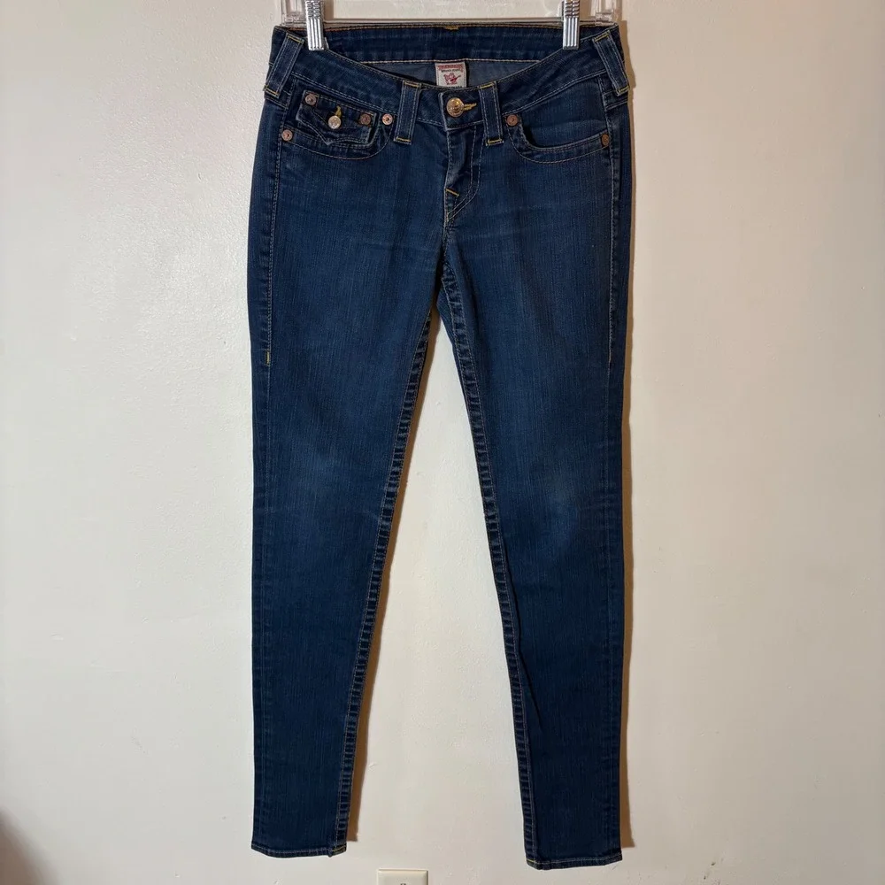 True Religion Jodie‎ Skinny Jeans Size 27 Low Rise Made in USA